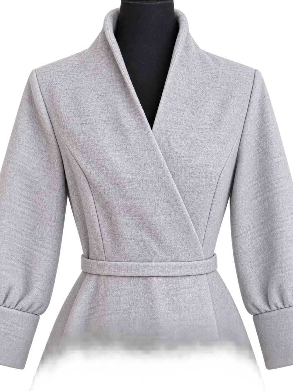 STYLEWE Light Gray Wrap Belted Dress